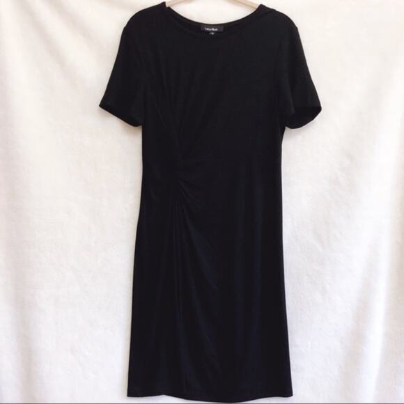 Lea & Viola Black Knotted Front T-Shirt Dress - Picture 4 of 7